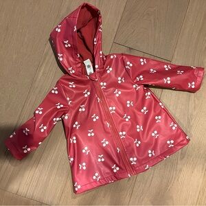 Little Me Red Cherry Patterned Jacket 18m